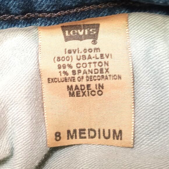 Levi’s 545 Jeans Size 8 Low Rise Bootcut Dark Wash Stretch - Picture 8 of 11